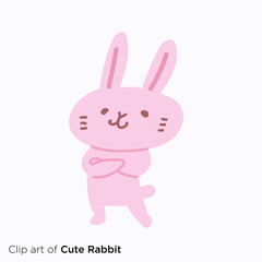 かわいいウサギのキャラクターのイラスト