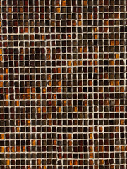 Wall made of colourful glass tiles