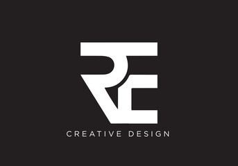 Letter RE Logo Design , RE Icon