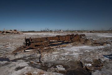 Lake Epecuen, salt recovery, Province of Buenos Aires, Argentina.