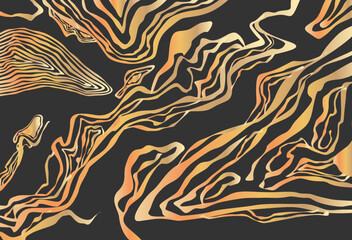 Abstract ink liquid card with gold lines. Beige mint gold poster, invite. Vector decorative greeting card or invitation design background 