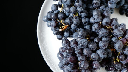 grapes on a plate