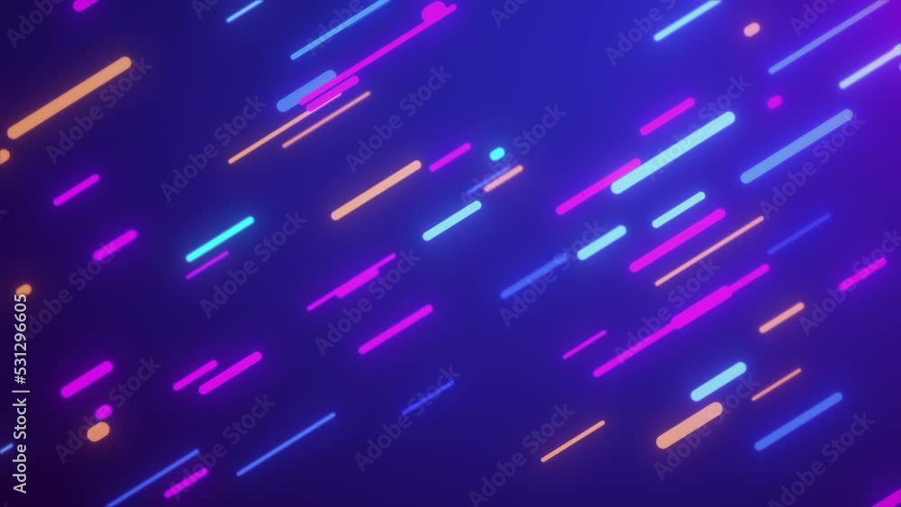 Poster seamless digital animation of glowing angled lines over elegant gradient background. glowing digital