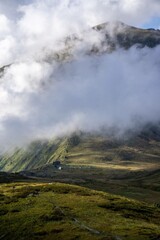 country landscape with clouds