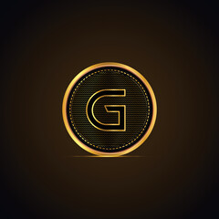 cryptocurrency symbol on black background