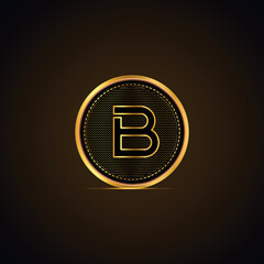 cryptocurrency symbol on black background