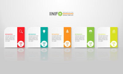 Business data visualization. Process chart. Abstract elements of graphs, diagrams with steps, options, sections or processes. Vector business template for presentations. Creative concept for infograph