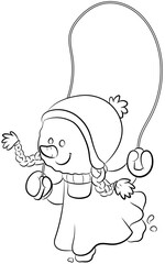 Niedliches Schneemädchen - Vektor-Illustration