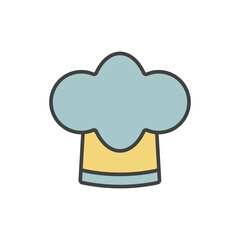 chef hat icon vector illustration logo template for many purpose. Isolated on white background. full color