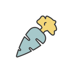 carrot icon vector illustration logo template for many purpose. Isolated on white background. full color