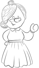 Niedliche Schneefrau - Vektor-Illustration