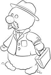 Niedlicher Schneemann - Vektor-Illustration