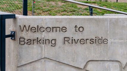 London, England, UK - September 04, 2022: Welcome to the Barking Riverside