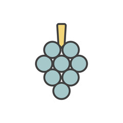 Grape icon vector illustration logo template for many purpose. Isolated on white background. full color