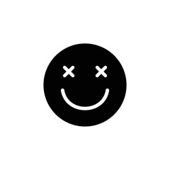 smile icon. Happy smiley face. Smiling Emoticon. Yellow vector symbol. 