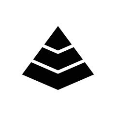pyramid icon. finance pyramide sign. 