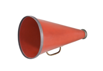 Vintage megaphone isolated.