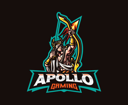 Apollo god mascot logo design