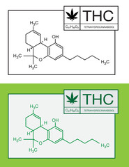 Obraz premium identification moléculaire du THC de la marijuana