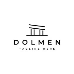 simple dolmen logo design