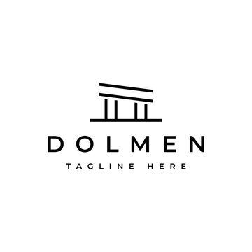 simple dolmen logo design
