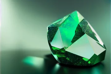 Foto op Canvas A large fine cut brilliant emerald © Balazs