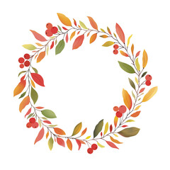 Obraz premium wreath of autumn leaves