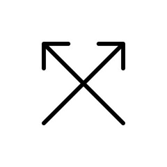 Arrow sign symbol line icon suitable for any purpose