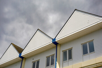 Obraz premium roof top of building and cloudy sky. 
