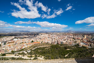 Obraz premium View of Alicante from Santa Barbara Castle