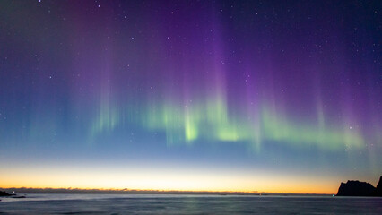 Nordlicht im September auf den Lofoten