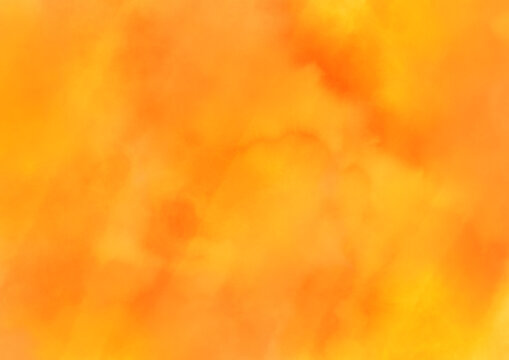 ふわふわとした水彩風のオレンジの背景素材