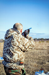 Sports skeet shooting with a hunting rifle
