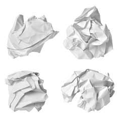 paper ball crumpled garbage trash mistake office business document white crumple note page