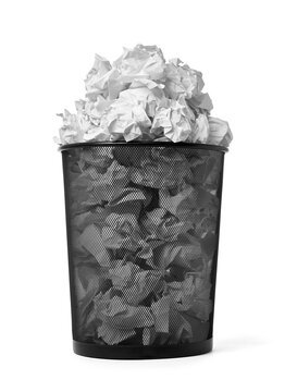 paper ball trash bin rubbish garbage wastepaper