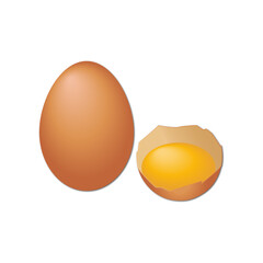 Egg isolated on white background