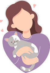 Beautiful girl with cat