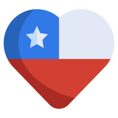 Naklejka premium CHILE flat icon,linear,outline,graphic,illustration