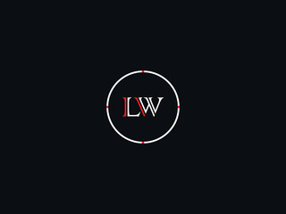 Simple LW l&w Logo Design, Premium Lw wl Circle Logo Letter Vector Icon For Your Fashion Or Any Type Of Business