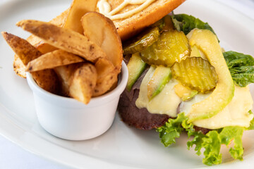 Typical colombian food, roast beef sandwich