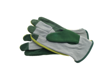 Used gardening gloves  isolated on transparency photo png file 