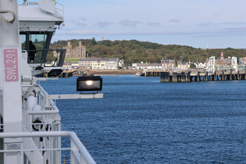Hafenstadt Stornoway mit Castle auf den Äußeren Hebriden