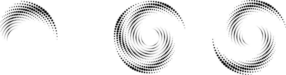 Foto auf Alu-Dibond Halftone dots in circle form. round logo . vector dotted frame . design element © miloje