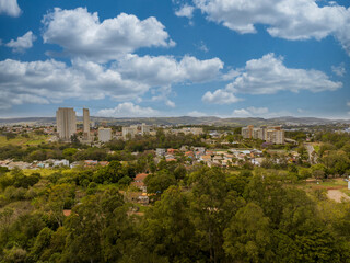 Fototapeta na wymiar Fotos aéreas de região nobre em Valinhos no estado de São Paulo
