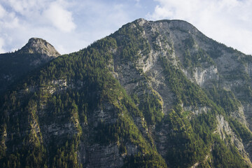 Hallstatt. View of the beautiful mountains. Austrian Alps. 