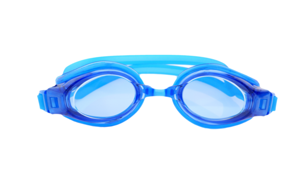 Blue swimming goggles  isolated on transparency photo png file 