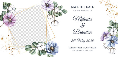 wedding invitation banner vector design illustration