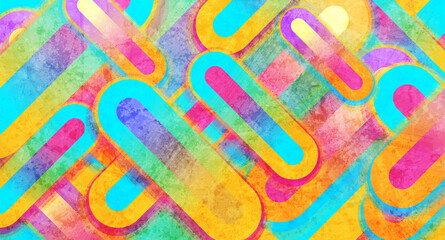 Multicolored grunge geometric abstract background. Vector pastel hi-tech design