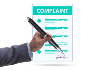 Form with complaint from the customer