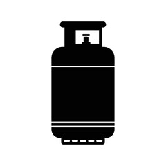 Cooking liquid gas cylinder icon | Black Vector illustration |